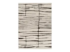 Alfombra interior - moderno - blanco / negro - 133 x 190 cm - RETRO