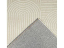 Alfombra interior con diseño gráfico arcos, crema crema