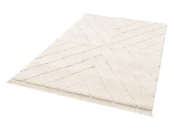 Alfombra interior con ligeros relieves crema