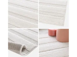 Alfombra interior con motivos de arcos crema