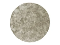 Alfombra interior redonda - shaggy uni - piedra - diam.120 cm - ROMA