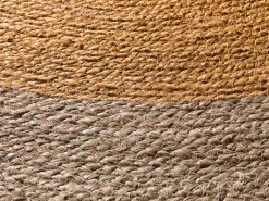 Alfombra interior redonda - naturel - mostaza - diam.120 cm - MAHON