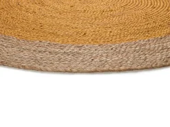 Alfombra interior redonda - naturel - mostaza - diam.120 cm - MAHON