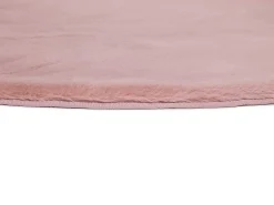 Alfombra interior redonda - shaggy uni - rosa - diam.120 cm - FOX