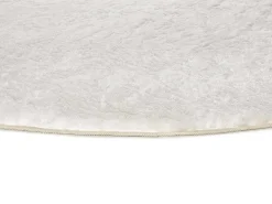 Alfombra interior redonda - shaggy uni - blanco - diam.120 cm - ROMA