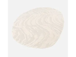 Alfombra interior shaggy galet motivo geométrico beige crema