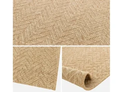 Alfombra interior/exterior efecto yute color natural