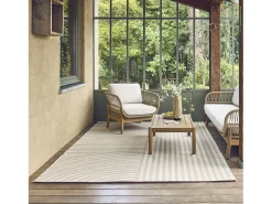 Alfombra interior/exterior diseño arcos beige