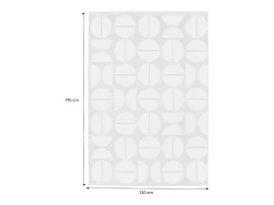 Alfombra interior/exterior diseño geométrico beige poliéster reciclado