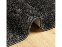 Alfombra ISTAN de pelo largo, aspecto antracita brillante, 120x170 cm