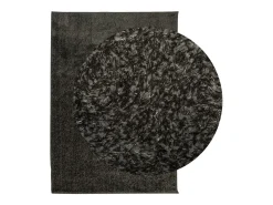 Alfombra ISTAN de pelo largo, aspecto antracita brillante, 140x200 cm