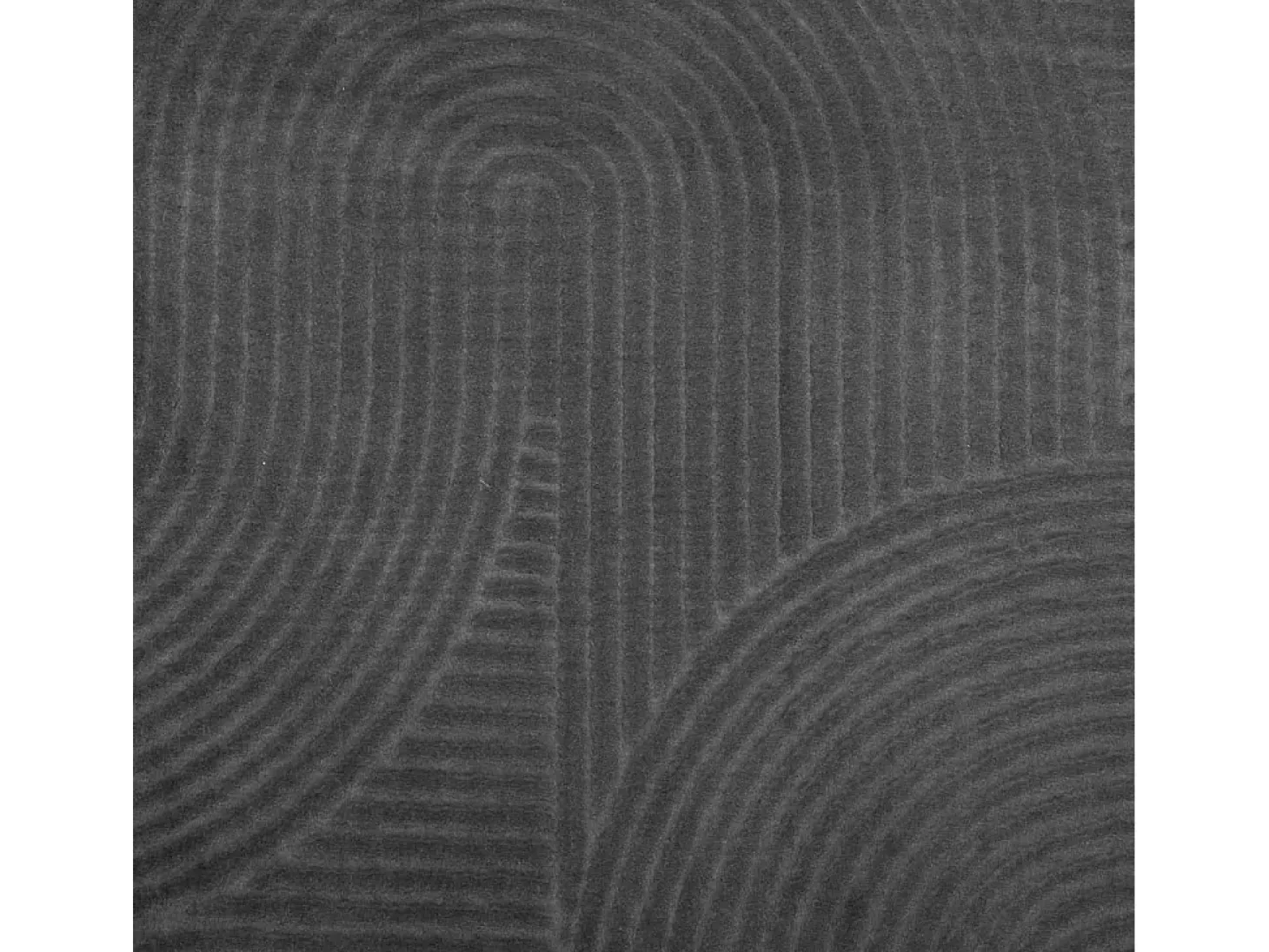 Alfombra IZA de pelo corto de estilo escandinavo en color antracita Ø 200 cm