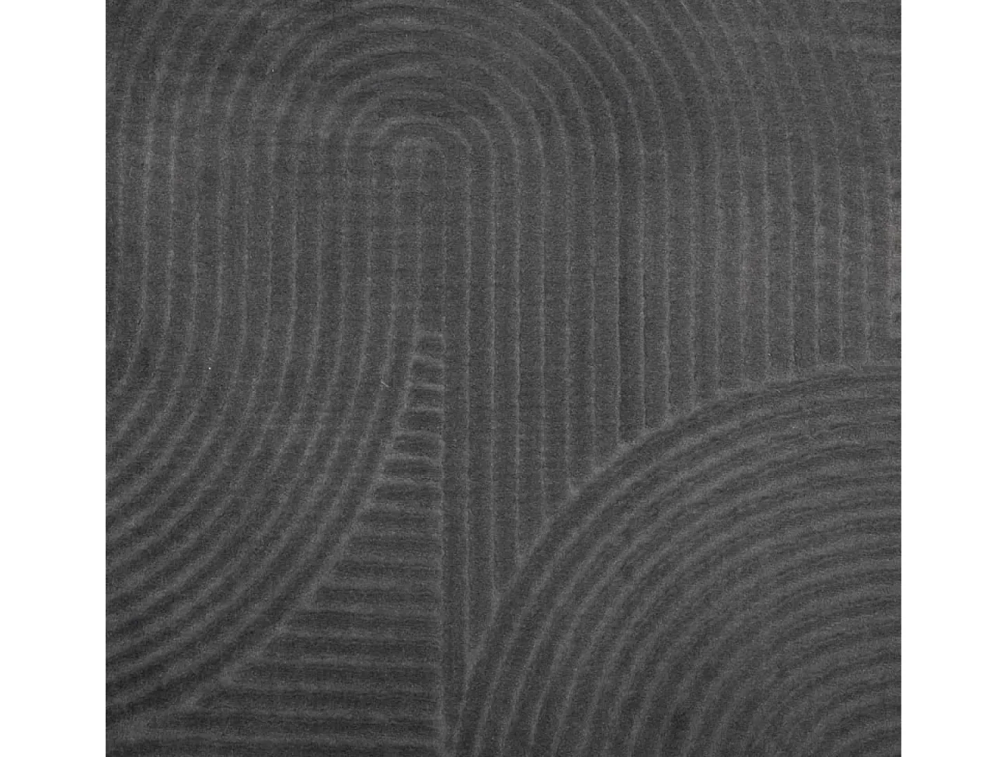 Alfombra IZA de pelo corto de estilo escandinavo en color antracita Ø 100 cm