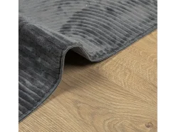Alfombra IZA de pelo corto de estilo escandinavo en color antracita 160x230 cm