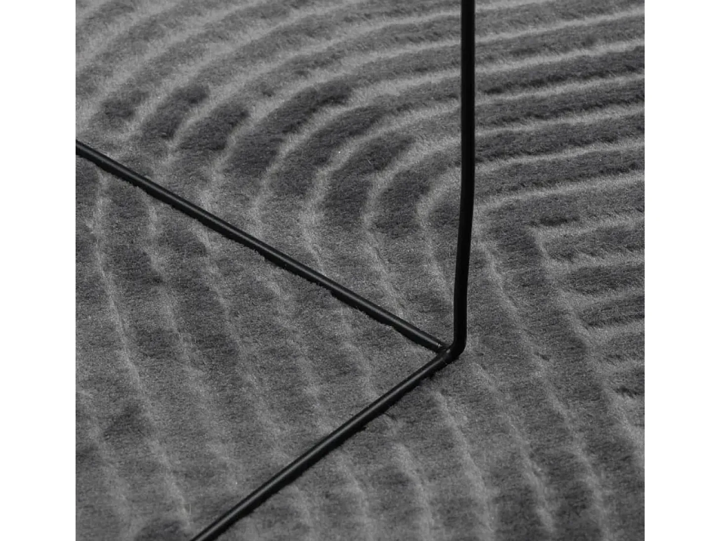Alfombra IZA de pelo corto de estilo escandinavo en color antracita 200x280 cm