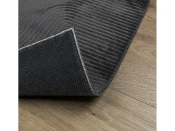 Alfombra IZA de pelo corto de estilo escandinavo en color antracita 200x280 cm