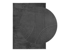 Alfombra IZA de pelo corto de estilo escandinavo en color antracita 200x280 cm