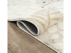 Alfombra Jungle Kids Habitación Infantil 3D Resistente - Crema - 80x150 cm