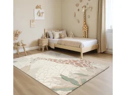 Alfombra Jungle Kids Habitación Infantil 3D Resistente - Crema - 160x230 cm