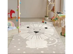 Alfombra Jungle Kids Habitación Infantil 3D Resistente - Beige - 120x170 cm