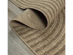 Alfombra Kansas Exterior Interior Aspecto Yute diseño Resistente intemperie - Naturaleza - 200 x 290 cm