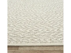 Alfombra Kansas Exterior Interior Aspecto Yute Resistente intemperie - Crema - 60 x 180 cm