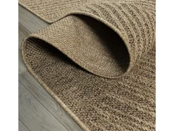 Alfombra Kansas Exterior Interior Aspecto Yute Palma Resistente intemperie - Naturaleza - 140 x 200 cm