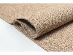 Alfombra Kansas Exterior Interior Aspecto Yute básico Resistente intemperie - Naturaleza - 140 x 200 cm