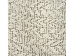 Alfombra Kansas Exterior Interior Aspecto Yute Resistente intemperie - Crema - 80 x 250 cm