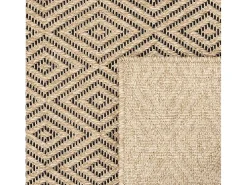 Alfombra Kansas Exterior Interior Aspecto Yute Resistente Diamante Intemperie - Naturaleza - 160 x 230 cm