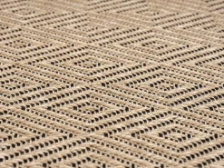 Alfombra Kansas Exterior Interior Aspecto Yute Resistente Diamante Intemperie - Naturaleza - 160 x 230 cm