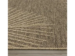 Alfombra Kansas Exterior Interior Aspecto Yute Palma Resistente intemperie - Naturaleza - 80 x 150 cm