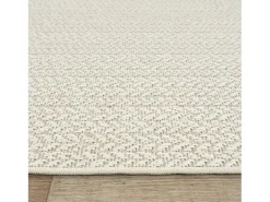 Alfombra Kansas Exterior Interior Aspecto Yute Resistente intemperie liso - Crema - 160 x 230 cm