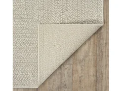 Alfombra Kansas Exterior Interior Aspecto Yute Resistente intemperie liso - Crema - 60 x 180 cm