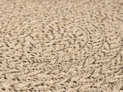 Alfombra Kansas Exterior Interior Aspecto Yute Resistente intemperie - Naturaleza - 160 cm, redondo