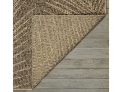 Alfombra Kansas Exterior Interior Aspecto Yute Palma Resistente intemperie - Naturaleza - 60 x 180 cm