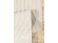 Alfombra Knight 3D Brillante Moderno, Beige, 80 x 150 cm