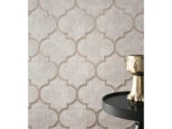 Alfombra Knight 3D Brillante Marroquí Diseño, Beige, 120 x 170 cm