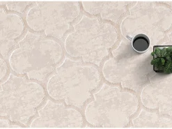 Alfombra Knight 3D Brillante Marroquí Diseño, Beige, 160 x 230 cm