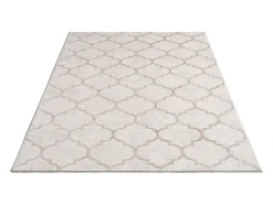 Alfombra Knight 3D Brillante Marroquí Diseño, Beige, 200 x 290 cm