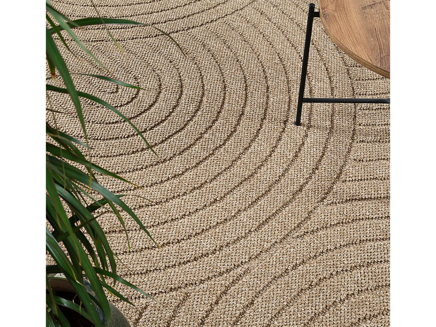Alfombra Kos exterior moderna arcos, Naturaleza, 80 x 150 cm