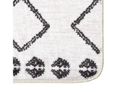Alfombra lavable antideslizante negro y blanco 80x150 cm