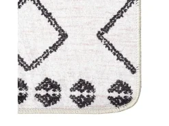 Alfombra lavable antideslizante negro y blanco 80x300 cm