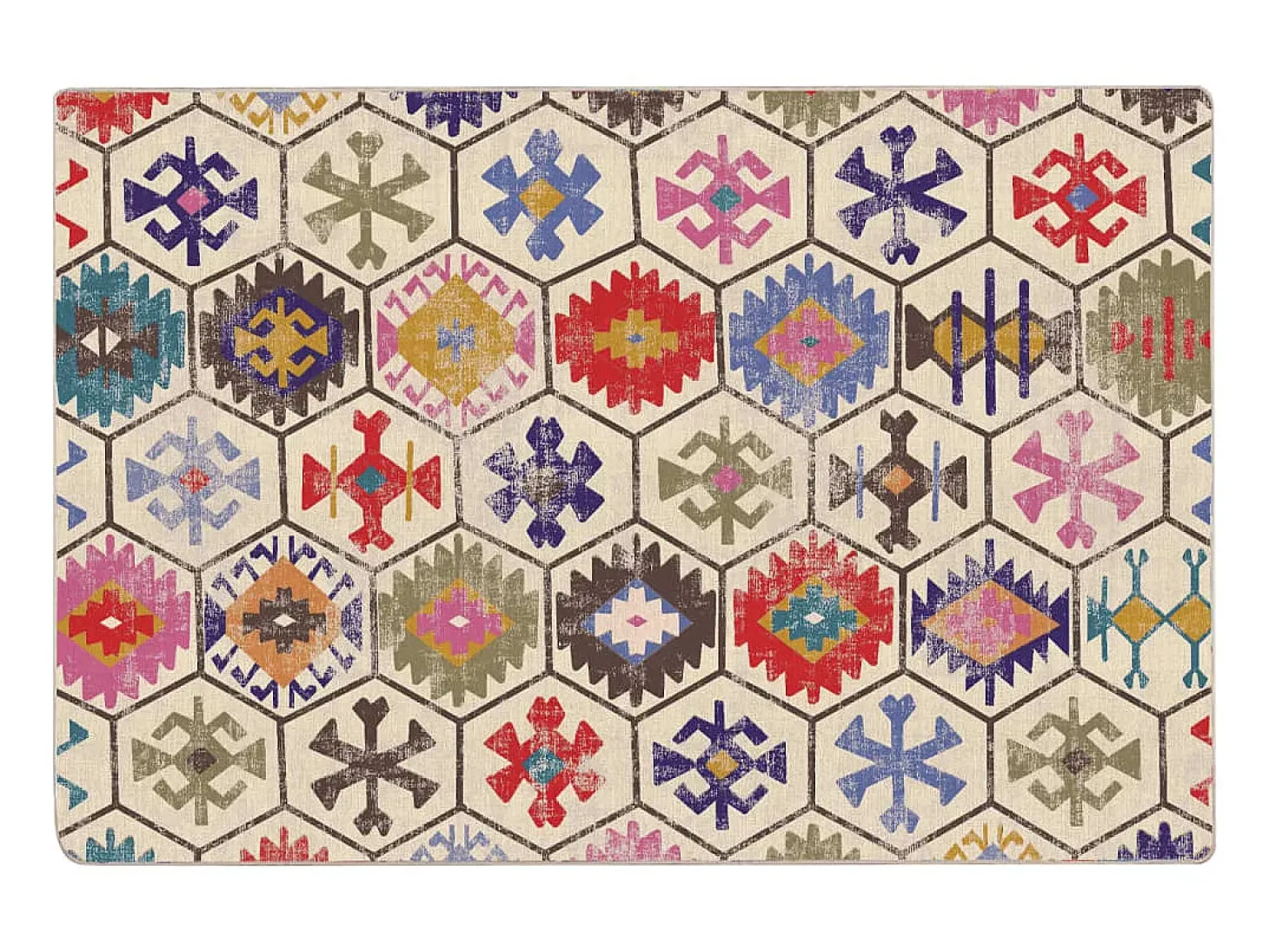 Alfombra lavable antideslizante multicolor 120x180 cm ES40250