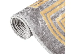 Alfombra lavable antideslizante gris 190x300 cm