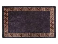 Alfombra lavable antideslizante 120x180 cm negra y dorada
