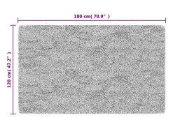 Alfombra lavable antideslizante beige claro 120x180 cm