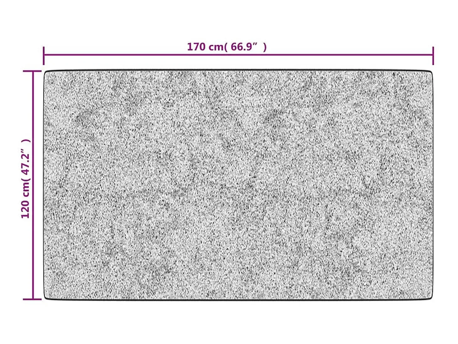 Alfombra lavable antideslizante negro y blanco 120x170 cm ES79852
