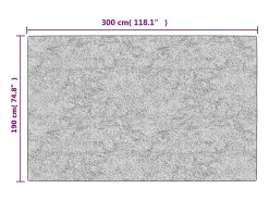 Alfombra lavable antideslizante multicolor 190x300 cm