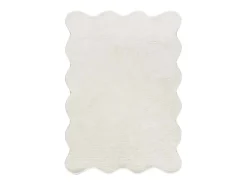 Alfombra lavable antideslizante - liso - blanco - 160 x 230 cm - MELLOW